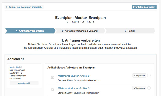 Eventplan