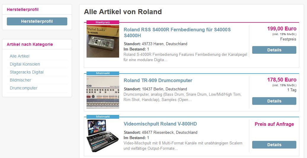 Herstellerseiten